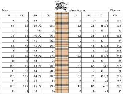 what size is a burberry 48|burberry size chart.